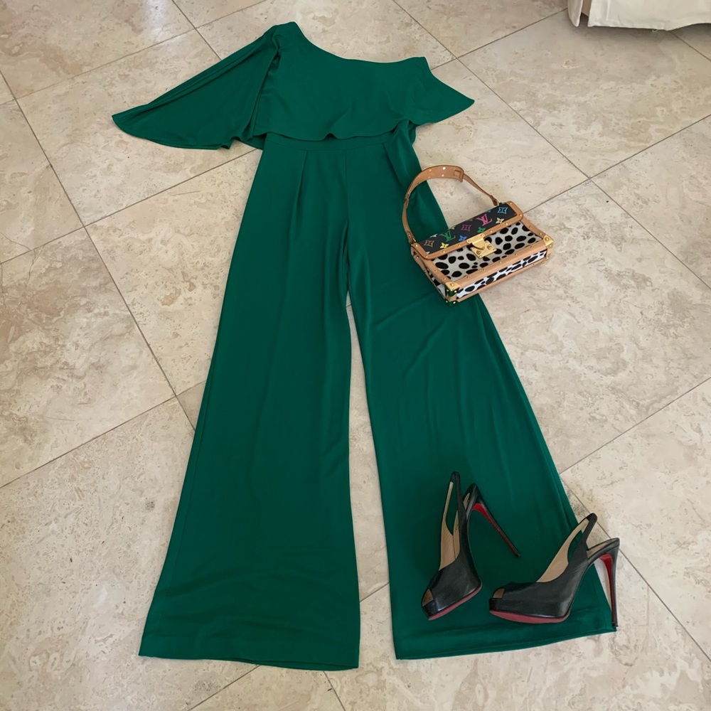 Trina Turk one shoulder jumpsuit, size 6